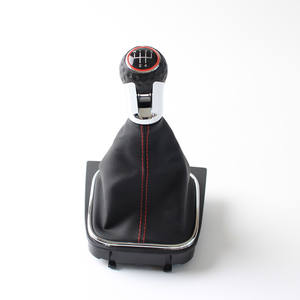 Poignée de levier de vitesse en cuir 5 6 vitesses ergonomique pour VW Golf 5 6 - Product Image 4