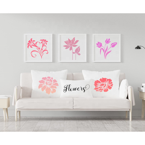 Plantillas de dibujo de flores, plantas Pastoral de primavera, 6 pulgadas, reusables, girasoles/<span class=keywords><strong>margaritas</strong></span>/rosas - Product Image 4