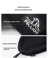 P Series PELLIOT Outdoor Men's Polartec Fleece Cap Protección auditiva a prueba de viento para montar y correr Fleece Hat