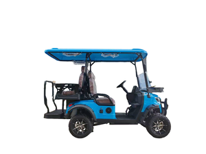 Voiturette de golf semi-automatique 4 places et véhicule de tourisme, ensemble complet avec 6 batteries 100 Ah, paniers de chargement avant/arrière, et rideau de pluie - Product Image 4