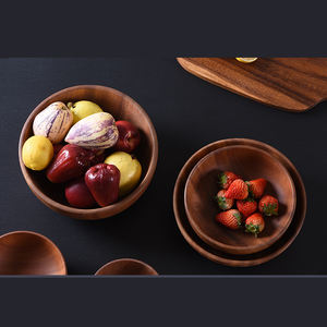 Acacia Wood Household Tableware <span class=keywords><strong>Bowl</strong></span> para Fruit Salad Instant Noodles ou Mixing-para Servir ou Servir - Product Image 6