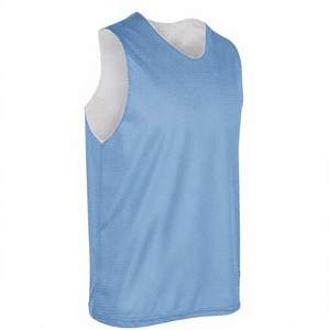 Débardeur en maille bleu clair, col en V, sans manches, respirant, unisexe, jersey adulte, coupe régulière, couleur unie, toutes saisons, vêtements de sport - Product Image 1