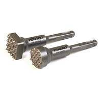 Tête de marteau-burineur électrique avec pointes en carbure, queue hexagonale SDS Max, en acier allié, burin de sculpture pour maçonnerie et pierre