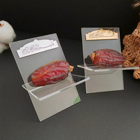 Support de service personnalisé en acrylique pour chocolats et dattes, décoration de table Ramadan Iftar, 5x5cm, sérigraphie 1 couleur MG762