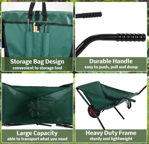 Carretilla Plegable de Lona con Función de Cargador de Hojas, Producto de Jardinería Más Vendido - Product Image 5
