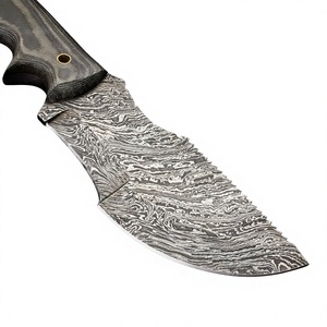 Cuchillos de Piel de Acero de Damasco Hechos a Mano de Lujo y Alta Calidad, Cuchillo de Piel con Punta Caída para Exteriores, OEM - Product Image 5
