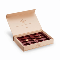 Boîte cadeau magnétique en papier rigide de luxe, logo personnalisé, emballage recyclable, boîte à chocolats de Dubaï