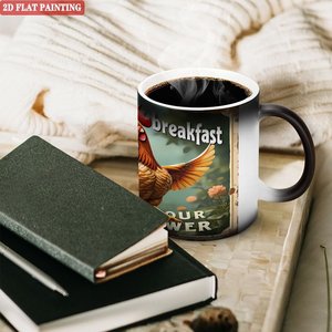 Mug magique en céramique noir givré de 11 oz qui change de couleur à la chaleur, pour les amateurs de chocolat chaud - Product Image 3