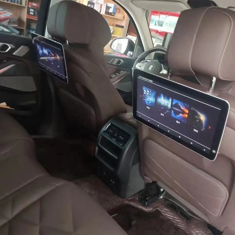 Monitor para reposacabezas de coche, sistema de entretenimiento para asiento trasero, Android, 2023 pulgadas, para BMW serie 5, 7, X5, X6, X7, 13,3