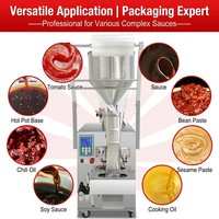 Sacs de pâte de sauce chili au curry, machine d'emballage verticale électrique automatique multifonction pour liquides et produits chimiques, moteur à prix compétitif