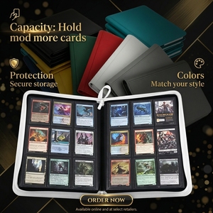 Pochette de rangement haut de gamme pour cartes, grande capacité (9, 12, 16 compartiments), album de collection pour cartes d'anime et de jeux, album pour cartes Star, en stock - Product Image 1