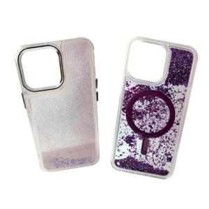 Étui acrylique transparent magnétique à paillettes à la mode pour iPhone 16 Pro Max/11/12/13/14/15 Plus-Cadeau de fête des pères et de Pâques - Product Image 6