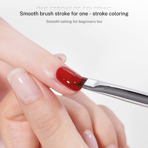 Ensemble de pinceaux à ongles OEM Moon White angulaires, poils en nylon, prise en main confortable, personnalisable pour la manucure française, la peinture de détails et les salons. - Product Image 6