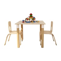 Table d'étude scolaire moderne en bois naturel écologique