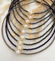 Nouveau Design Femmes Bijoux Faits À La Main D'été Plage Coloré Verre Perle Cristal Collier Bohême Perle Collier Ras Du Cou