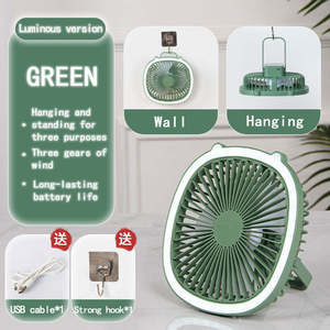 Wholesale Wholesale <b>Mini</b> Lighting <b>Fan</b> Portable Cooling Small Outdoor Sports Desktop Bedroom Mobile Power Supply <b>USB</b> Charging - Product Image 2