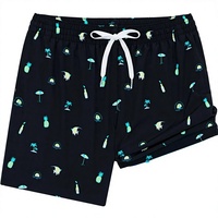 Short de bain vintage pour homme avec cordon de serrage, doublure unie en Spandex/Polyester (US Alpha Medium Regular Beach) – Short chaud taille mi-haute