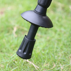 Embout de bâton de randonnée Work Record, petit, rond, en caoutchouc noir, universel pour bâtons de randonnée - Product Image 1