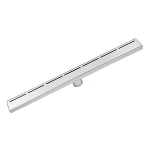 Drain de douche linéaire brossé OEM, résistant à la corrosion, en acier inoxydable 304 pour salle de bain, facile à installer, drain de sol linéaire propre - Product Image 1