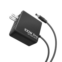 Adaptateur secteur GaN 100W AC/DC avec câble, entrée 110-240V, sortie 20V 5A, protection contre les surtensions/surcharges pour ordinateurs portables et appareils électroménagers