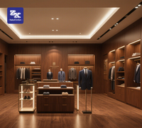 Vitrines d'exposition de costumes pour hommes sur mesure, éclairées par LED, de haute qualité artisanale, pour l'aménagement de boutiques