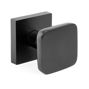 Poignée carrée à levier 53x53, modèle Beppo, noir mat - Product Image 1