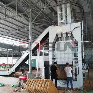 नारियल फाइबर ब्लॉक मशीन नारियल फाइबर पेट्स ब्लॉक नारियल के शेड्स ऊर्ध्वाधर बैलर कॉयर फाइबर बैलिंग मशीन - Product Image 3