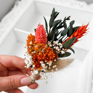 Mini <span class=keywords><strong>Bouquet</strong></span> Floral à Boutonnière <span class=keywords><strong>Fleurs</strong></span> <span class=keywords><strong>Séchées</strong></span> Boutonnière pour Garçon d'Honneur, Boutonnière, Verdure, <span class=keywords><strong>Automne</strong></span>, Mariage - Product Image 6