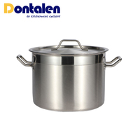 Casseroles de cuisine en acier inoxydable, corps en Satin et métal, grands ustensiles de cuisine, Induction commerciale, stock robuste, Style 04