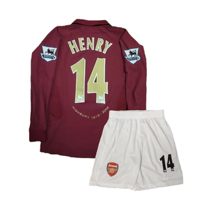 Maglia Casa dell'Arsenal 04-06, Set Vintage Classico Nostalgico, T-shirt a Maniche Lunghe, Completo Uniforme da Calcio, Kemp Henry - Product Image 6