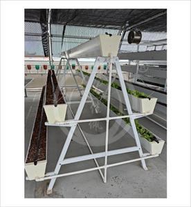 Jiapei Système de culture de fraises en forme de A Vertical hydroponique Cultivez la <span class=keywords><strong>gouttière</strong></span> Étagère de substrat de culture sans sol à effet de serre - Product Image 1