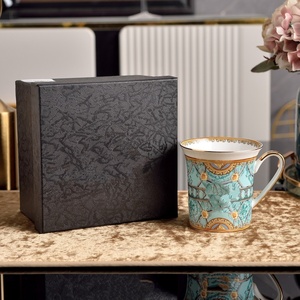 Luxury Gift <b>Set</b> Bone China Ceramic <b>Cups</b> Head Style Cap Eco-Friendly Europe Design for BFF Office Afternoon <b>Tea</b> Presentable <b>Set</b> - Product Image 2