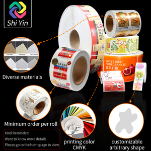 Étiquettes de vin personnalisées de luxe ShiYin, adhésives, multicouches, rouleau <span class=keywords><strong>d</strong></span>'étiquettes de vin rouge, gaufrage à l'<span class=keywords><strong>or</strong></span> - Product Image 4