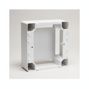 100x100mm <b>Plastic</b> Electronic <b>Frame</b> for Surface Mounting Compatible 32A Cable Outlet Reference 60092 20A Sockets 60283 60284 - Product Image 1