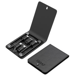 Cuero de lujo multifunción tarjeta <span class=keywords><strong>Sim</strong></span> Pin Usb <span class=keywords><strong>tipo</strong></span> C adaptador 28Cm teléfono fecha Cable caja de almacenamiento conjunto para <span class=keywords><strong>Iphone</strong></span> - Product Image 3