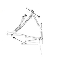 Épingles à tête dorée en acier inoxydable pour la fabrication de boucles d'oreilles DIY, accessoires pour la création de bijoux faits main