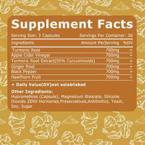 Capsules de Curcuma et Gingembre à Prix de Gros avec Supplément de Racine de Curcuma pour Soutenir la Santé des Articulations, des Muscles et de la Peau - Product Image 3