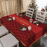 Nappe de noël rectangulaire, linge de table de fête