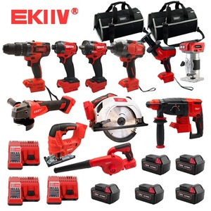 Juego de Herramientas Industriales EKIIV de 12 Piezas, 18V, Inalámbrico, sin Escobillas, con Taladro Inalámbrico, Llave Inglesa y Otras Herramientas - Product Image 2