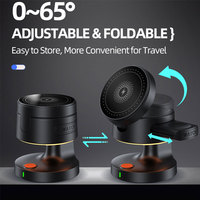 Cargador Inalámbrico Magnético 4 en 1, Banco de Energía Portátil LED, Carga Rápida de 15W, Base de Carga Plegable de Viaje, Micrófono para iPhone y Reloj