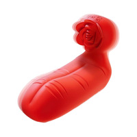 Vibrateur miniature en silicone à double canal et 9 vibrations pour femme, design rose discret, pour plaisir clitoridien, point G, anal et vaginal