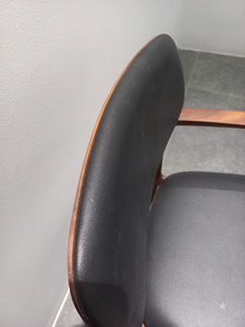 Fauteuil lounge élégant rembourré, structure en bois de noyer massif, siège d'appoint contemporain pour salon, villa, hôtel PISANO - Product Image 3