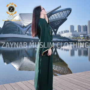 Zaynab Abaya Dubai Naher Osten Jalabiya Ramadan Eid Abaya <span class=keywords><strong>Jelaba</strong></span> Marokko Satin Kaftans Damen Abaya - Product Image 5