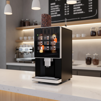 Distributeur automatique de café commercial entièrement automatique pour usage hospitalier, avec code QR, moulin à café, en acier inoxydable, 9 saveurs chaudes différentes
