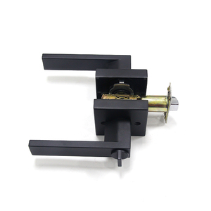 आधुनिक डिजाइन डोर हैंडल लॉक सेट होम सुरक्षा के लिए कुंजी सिलेंडर फ्रंट और बैक नॉब लीवर लैच - Product Image 3