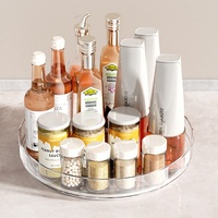 Organizador de Especias Giratorio de 360 Grados, Silencioso, de Plástico, Tipo Soporte, de 3 Niveles, Diseño Giratorio para Organización de Encimeras de Cocina
