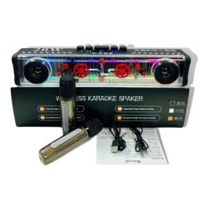 Enceinte Bluetooth V900 avec caisson de basses sans fil, son HIFI, barre de son, lumière LED colorée, enceinte de karaoké active pour les fêtes avec micro sans fil - Product Image 1