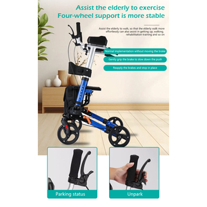 The Elderly Rollator Walker Rollator Walker With <strong>Seat</strong> Lightweight Adult Standing Walker With Wheels <strong>Walking</strong> Mobility Aid <strong>Frame</strong> - Product Image 3