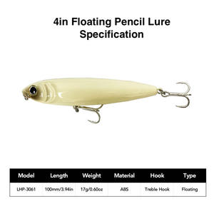 <span class=keywords><strong>Leurre</strong></span> flottant <span class=keywords><strong>de</strong></span> <span class=keywords><strong>surface</strong></span> en forme <span class=keywords><strong>de</strong></span> crayon 100 mm 17 g, longue portée, pour la pêche au bar, au seabass et au snakehead - Product Image 2