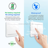Interrupteur mural intelligent Tuya WiFi et RF 433 MHz, sans batterie, télécommande sans fil, minuterie, 220 V 16 A, compatible Alexa